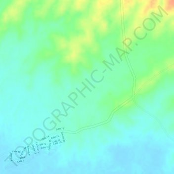 Mapa topográfico La Gloria, altitud, relieve