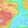 Mapa topográfico Hirschberg, altitud, relieve