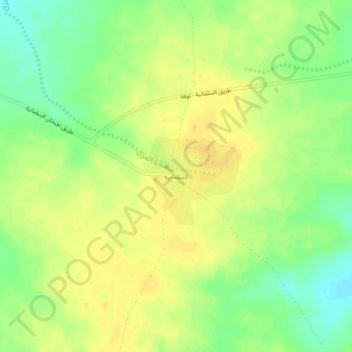 Mapa topográfico السلمانية, altitud, relieve
