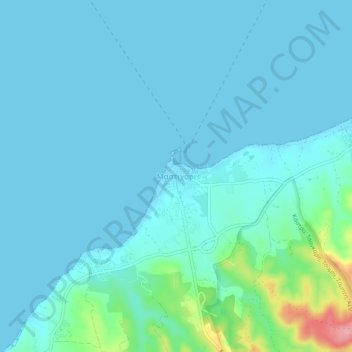 Mapa topográfico Mastichari, altitud, relieve