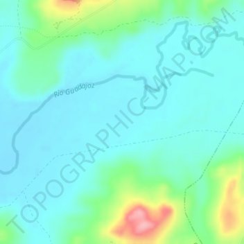 Mapa topográfico El Cambrón, altitud, relieve