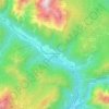 Mapa topográfico Auronzo di Cadore, altitud, relieve