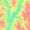 Mapa topográfico Batang, altitud, relieve