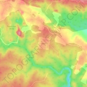 Mapa topográfico Taipin, altitud, relieve