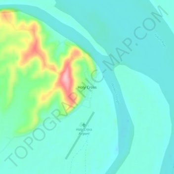 Mapa topográfico Holy Cross, altitud, relieve