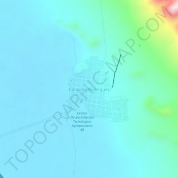 Mapa topográfico Catarino Rodríguez, altitud, relieve