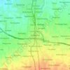 Mapa topográfico Adiwerna, altitud, relieve