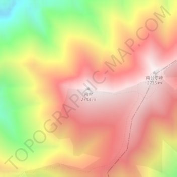 Mapa topográfico 南台, altitud, relieve