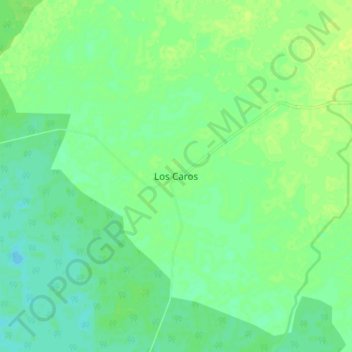 Mapa topográfico Los Caros, altitud, relieve
