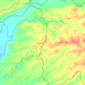 Mapa topográfico Sido Dadi, altitud, relieve