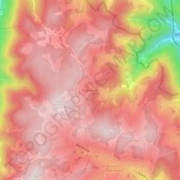 Mapa topográfico Vorderlauben, altitud, relieve