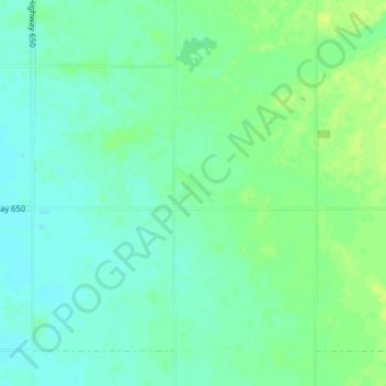 Mapa topográfico Hamton, altitud, relieve