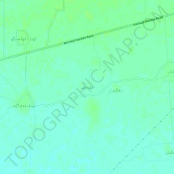 Mapa topográfico Chak Dobani, altitud, relieve