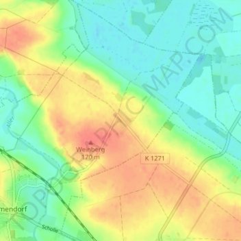 Mapa topográfico Neu Ummendorf, altitud, relieve