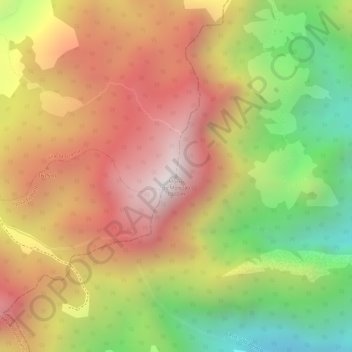 Mapa topográfico Morro do Molezão, altitud, relieve