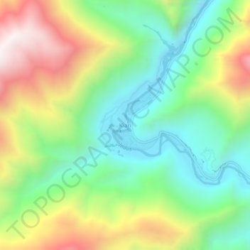 Mapa topográfico Kiari, altitud, relieve