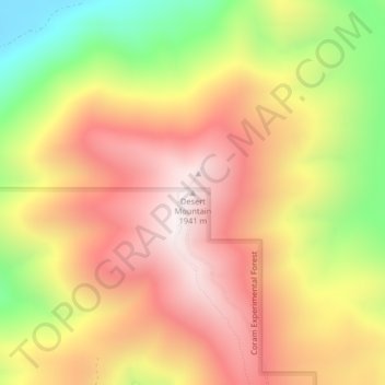 Mapa topográfico Desert Mountain, altitud, relieve