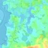 Mapa topográfico Quélénnec, altitud, relieve