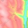Mapa topográfico Kucha, altitud, relieve