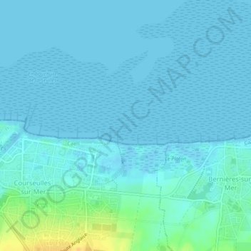 Mapa topográfico Juno Beach, altitud, relieve