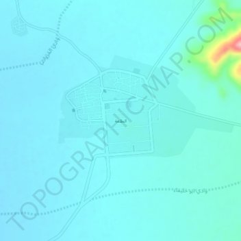 Mapa topográfico الطلعة, altitud, relieve