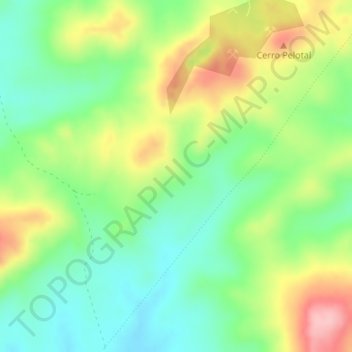 Mapa topográfico La Alcaria, altitud, relieve
