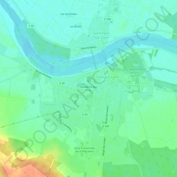 Mapa topográfico Résidence des Prés, altitud, relieve