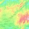 Mapa topográfico Duaca, altitud, relieve