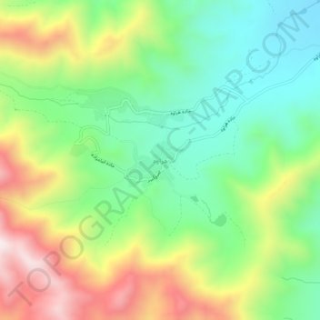 Mapa topográfico Hezaveh, altitud, relieve