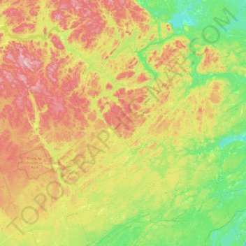 Mapa topográfico île Perry, altitud, relieve