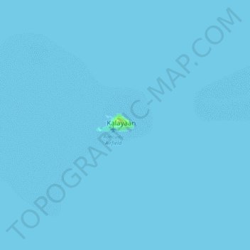 Mapa topográfico Kalayaan, altitud, relieve