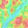 Mapa topográfico Preyssac, altitud, relieve