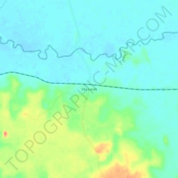 Mapa topográfico São Lucas, altitud, relieve