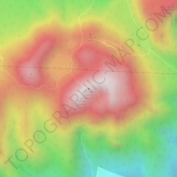 Mapa topográfico Mount Talinis, altitud, relieve