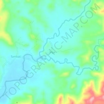 Mapa topográfico Viga, altitud, relieve