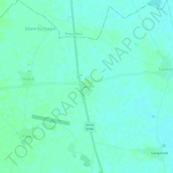 Mapa topográfico Saint, altitud, relieve