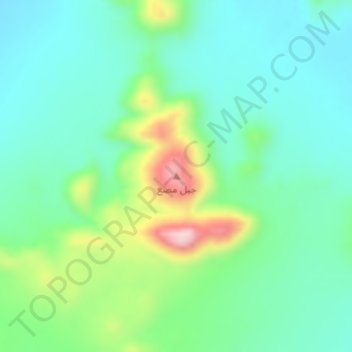 Mapa topográfico Jabal Musa`, altitud, relieve