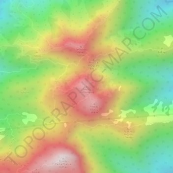 Mapa topográfico Morro da Bandeira, altitud, relieve