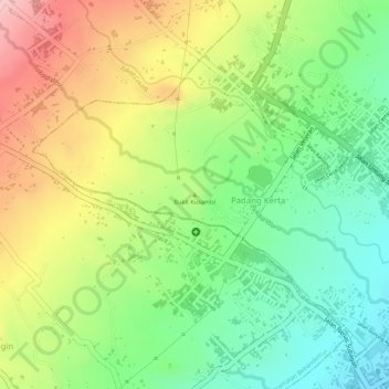 Mapa topográfico Bukit Kusambi, altitud, relieve