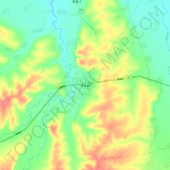 Mapa topográfico Binan, altitud, relieve