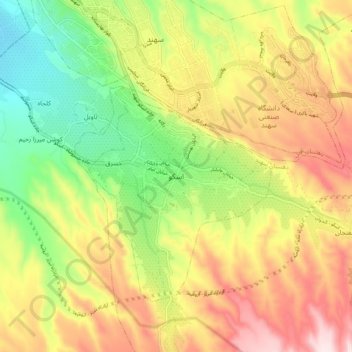 Mapa topográfico Osku, altitud, relieve