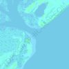 Mapa topográfico Capers Inlet, altitud, relieve