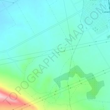 Mapa topográfico Castañar, altitud, relieve