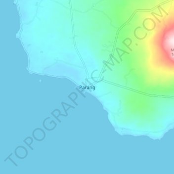 Mapa topográfico Parang, altitud, relieve