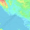 Mapa topográfico Calbayog, altitud, relieve