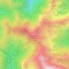 Mapa topográfico Monte Capraro, altitud, relieve