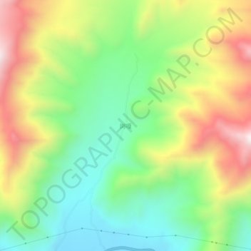 Mapa topográfico Gangga, altitud, relieve