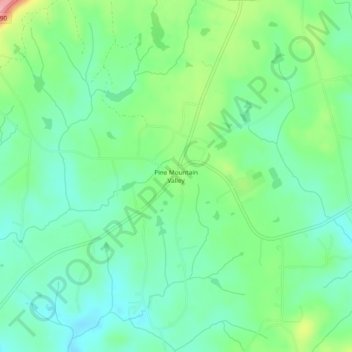 Mapa topográfico Pine Mountain Valley, altitud, relieve