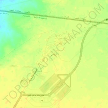 Mapa topográfico Ar Ruqi, altitud, relieve