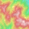 Mapa topográfico Poggio Molino a Vento, altitud, relieve